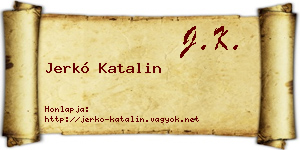 Jerkó Katalin névjegykártya